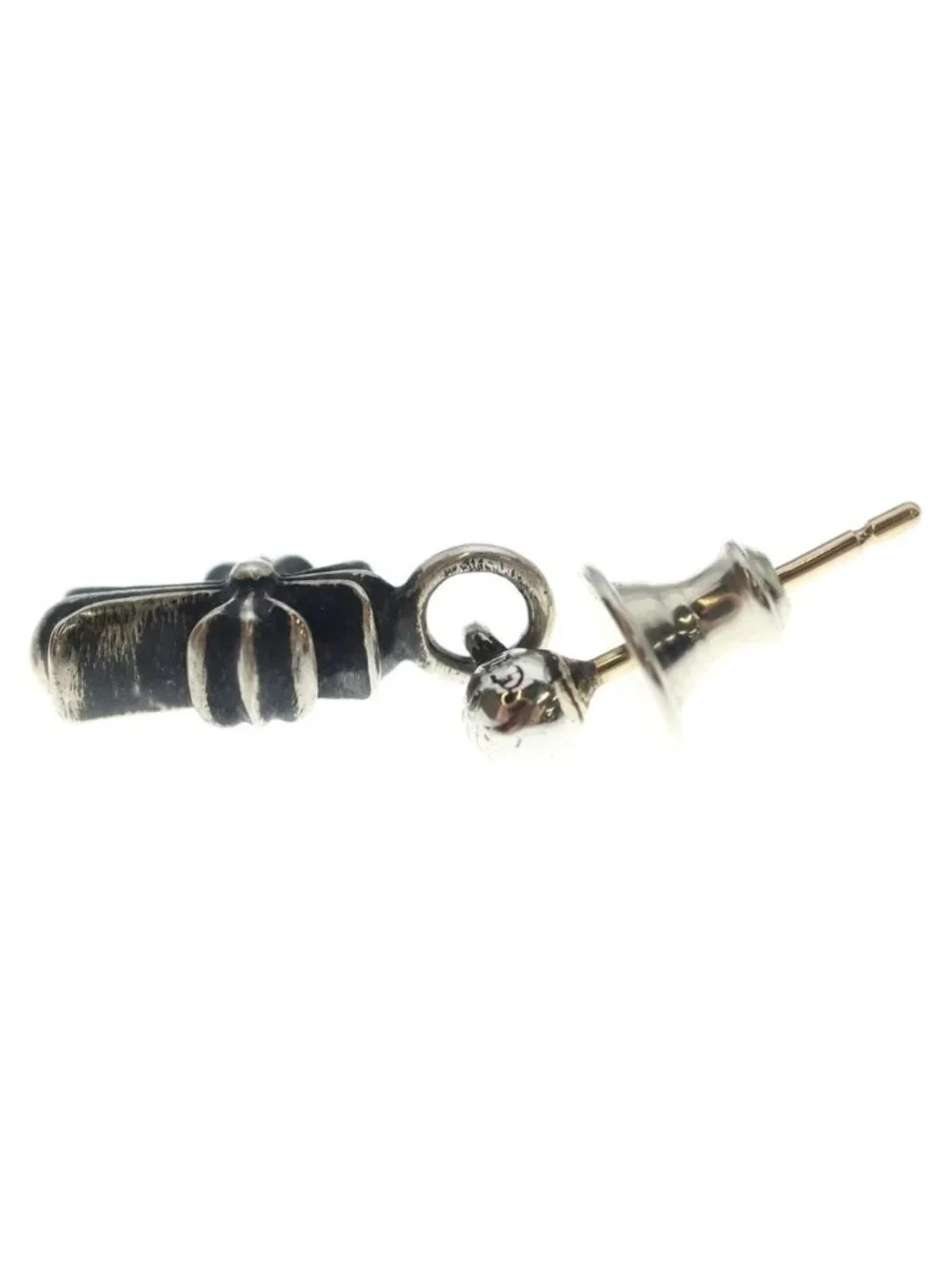 Chrome Hearts Drp Stck CH Crs Stack CH Cross Dropearrings Silver Earring